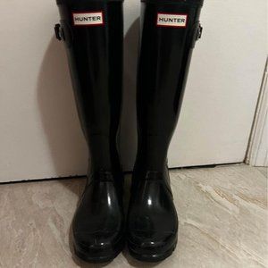 Black Hunter Boots Tall Size 7